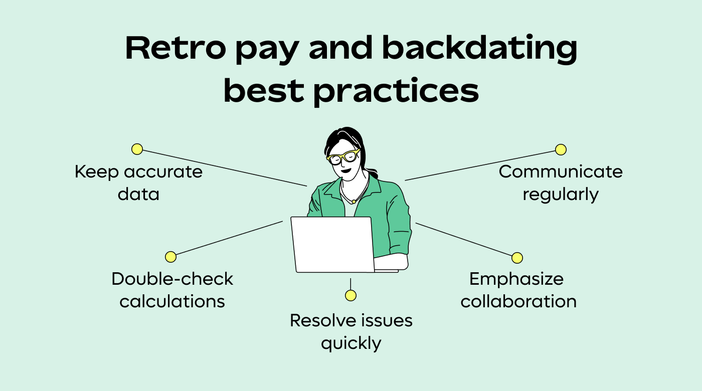 Best practices for retro pay and backdating