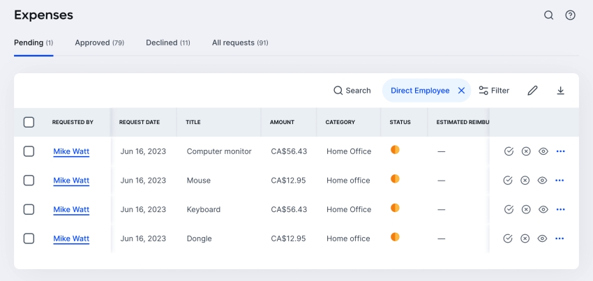 Manage and approve expenses for all of your employees in Remote
