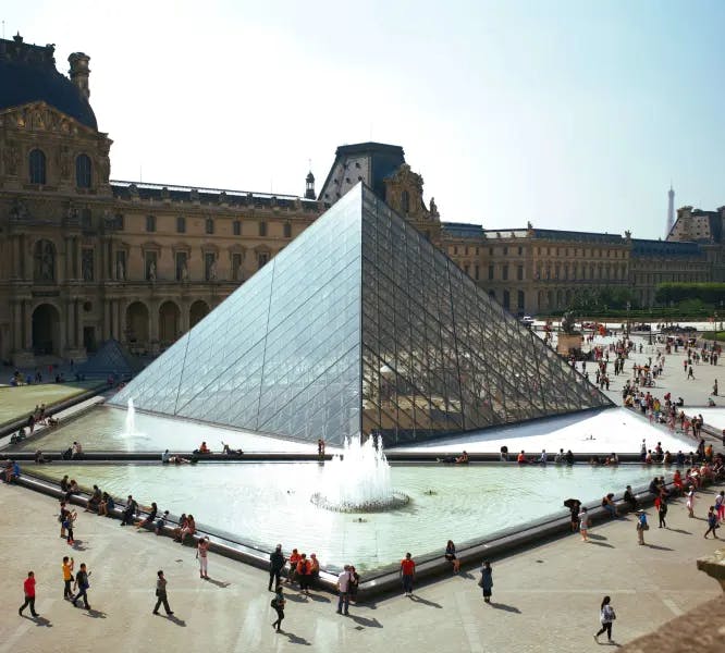 An image of the Louvre in France