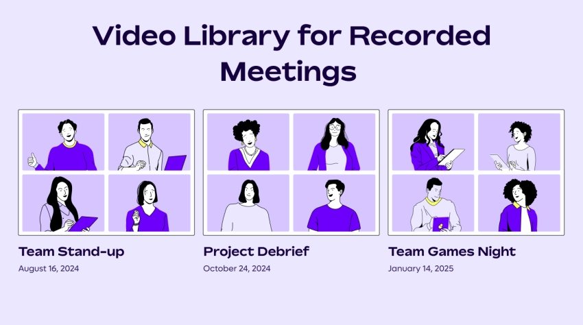 video library recorded meetings