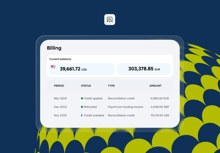 Billing and Service invoices together in one dashboard