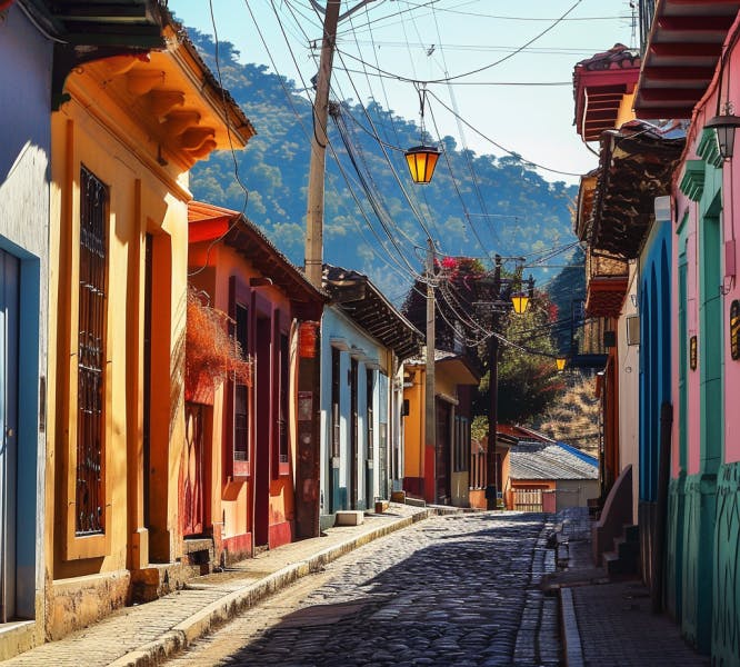a typical street in chile