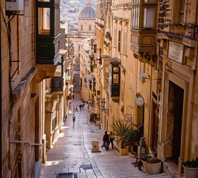 a typical street in Malta