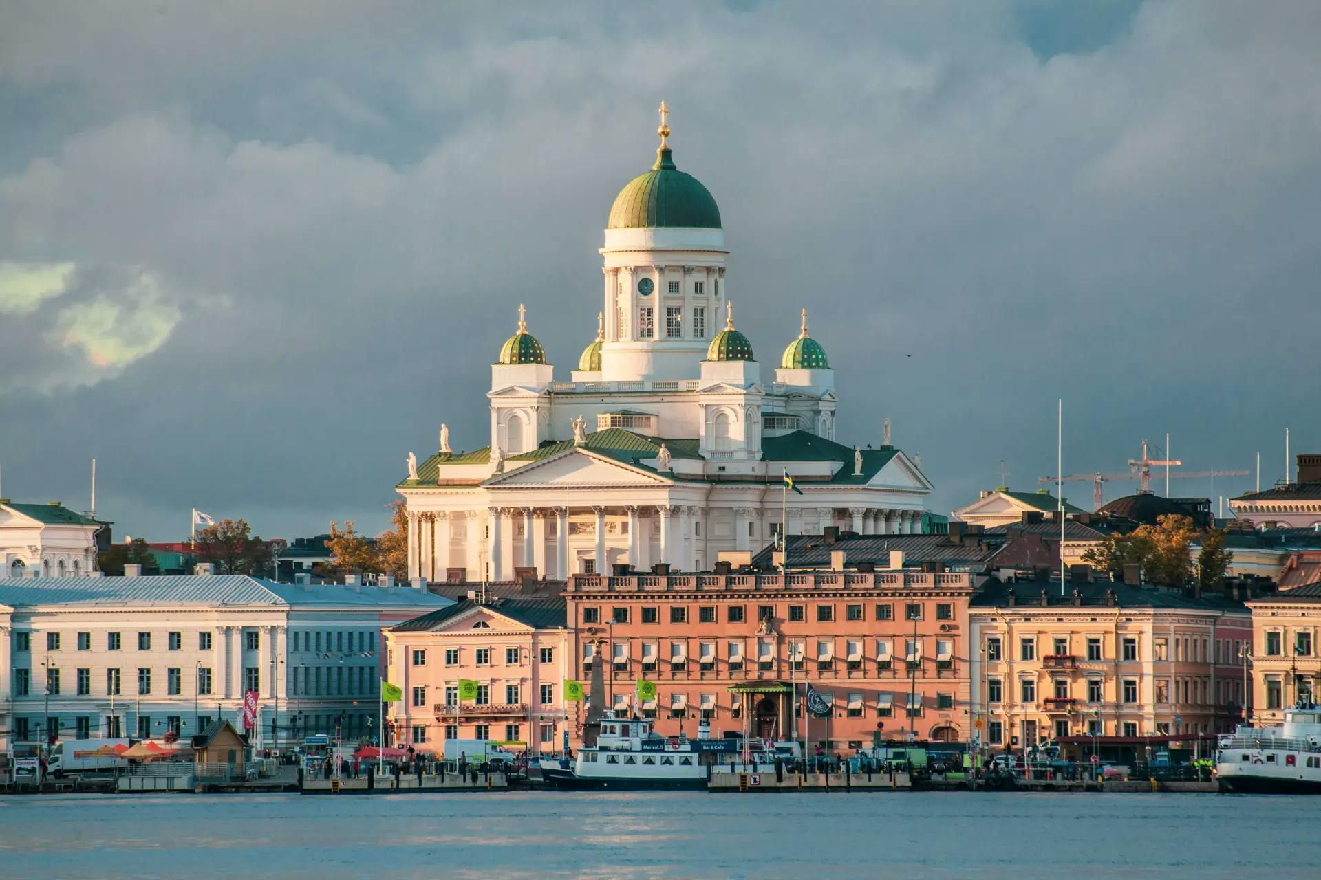 An image of Helsinki cathedral in Finland