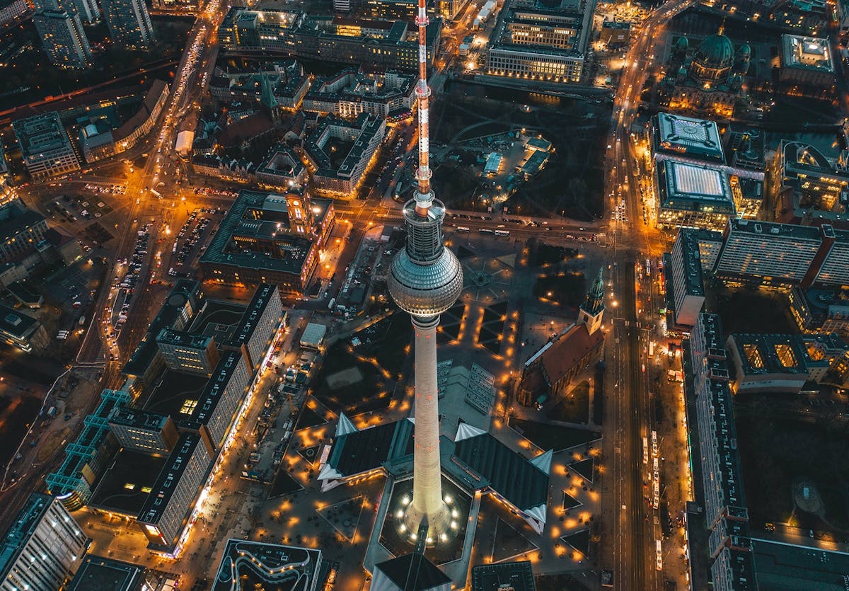 Germany employee benefits hero image of Berlin skyline
