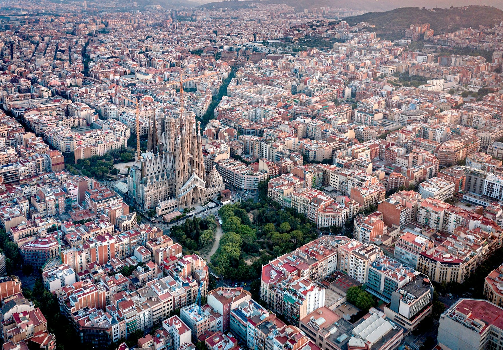 Beautiful skyline of Barcelona, Spain